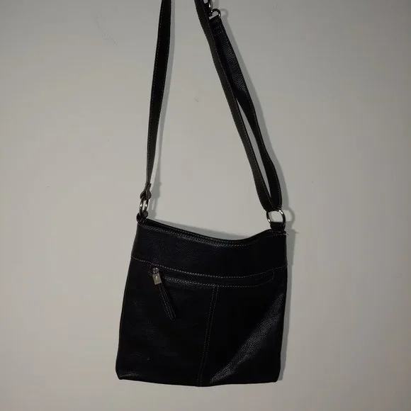 Tignanello Pebble Black Leather Hobo Bag - Picture 8 of 8
